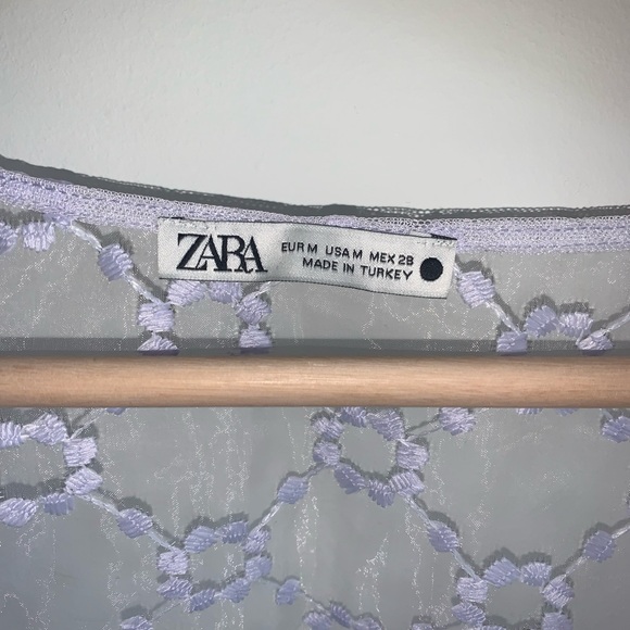 ZARA transparent flower top - Picture 2 of 3